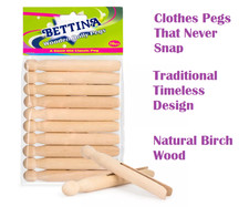 Traditional wooden dolly pegs - wooden,