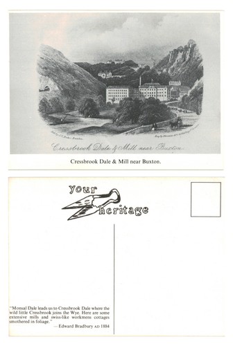 Postcard cressbrook dale and - cressbrook,