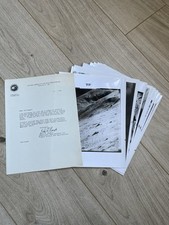 12x GENUINE VINTAGE NASA 1968 SURVEYOR 7 B&W PHOTOS & NASA PROVENANCE LETTER  