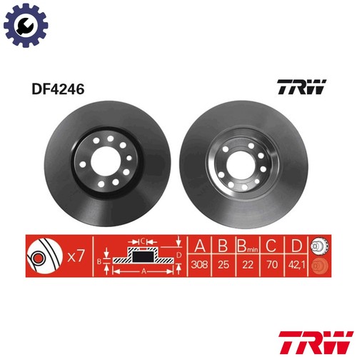 Brake disc df4246 - 2x, for
