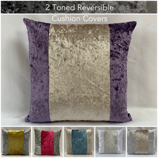 Hi-Quality Crushed Velvet Handmade Two-Toned Reversible Square Cushion Covers