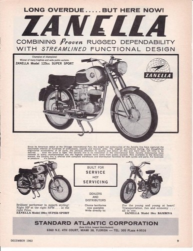 1963 zanella 125cc 100cc - zanella,