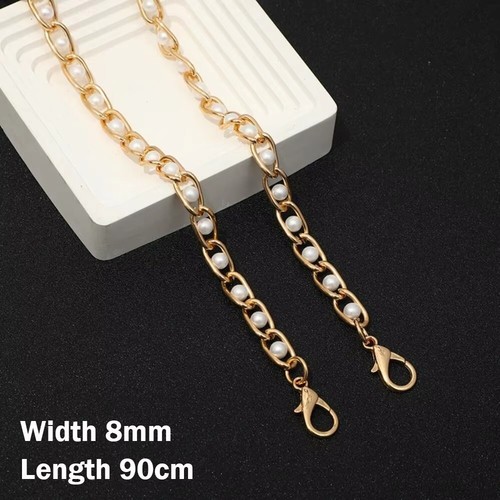 Pearl purse bead chain strap - purse,