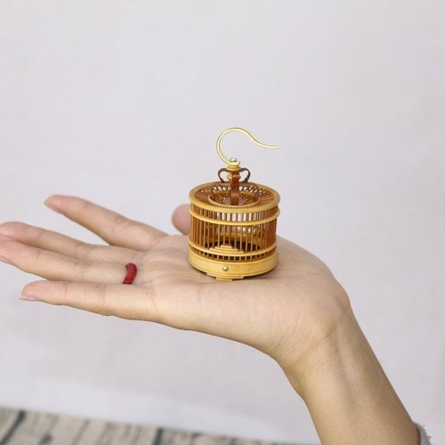 Handwoven bamboo cricket cage - handwoven,