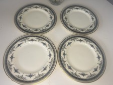 4 Minton Grasmere Plates Blue