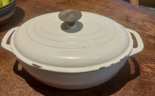 Large, Enamel, Cast Iron