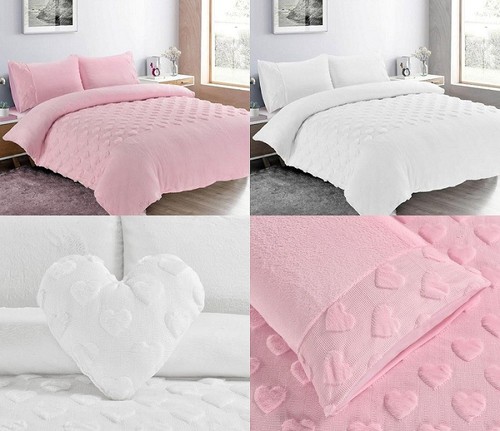 Teddy fleece heart duvet - teddy,