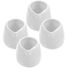 4 Pcs Mini Milk Jug Small White Pourer Yogurt Container Ceramic Cup