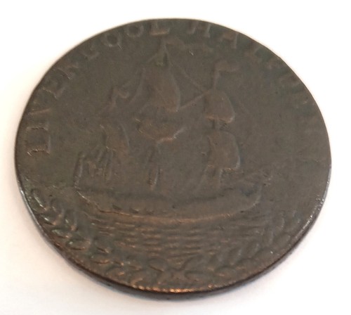 1791 liverpool half penny - 1791,