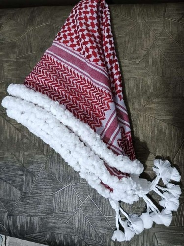Red white shemagh - red, &