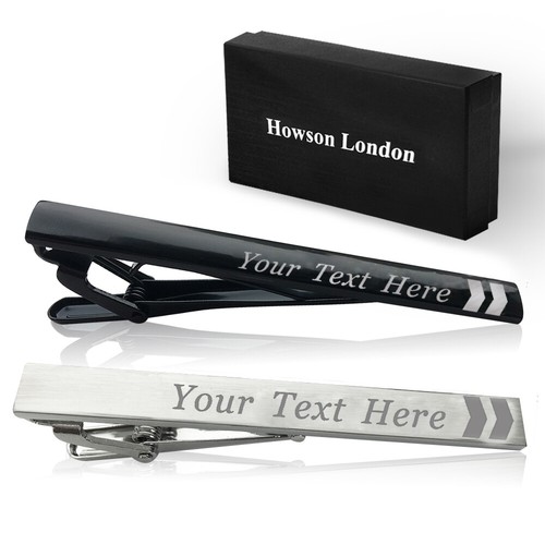 Personalised engraved tie - tie, clip