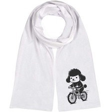 'Cute Poodle Riding Bicycle'