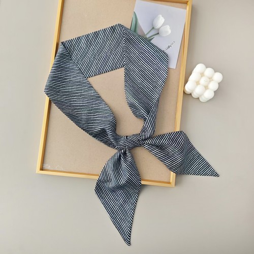Women faux silk scarf striped - women, scarf,striped