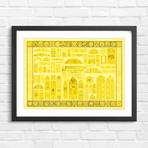 Vintage stained glass art deco - glass,