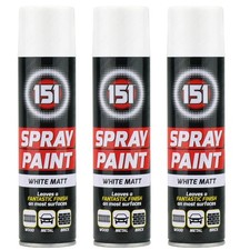 3 x 250ml 151 White Matt