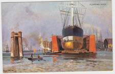 OLD PC  FLOATING DOCK. c1905