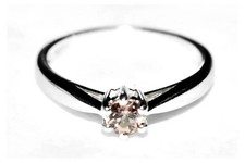 Colour-Change Garnet 9ct White Gold Solitaire Ring  2.35g Size N/7
