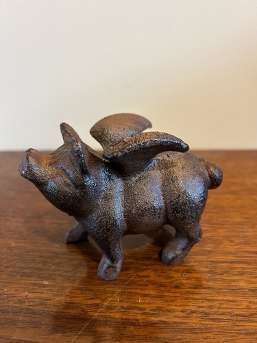 Flying pig cast - flying, iron