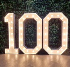 TO HIRE - 4ft Light Up 100 Numbers for centenary event in Leeds & Yorkshire