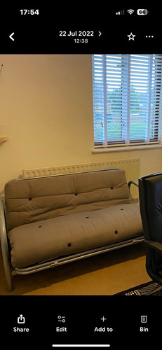 Convertible grey futon - grey, sofa