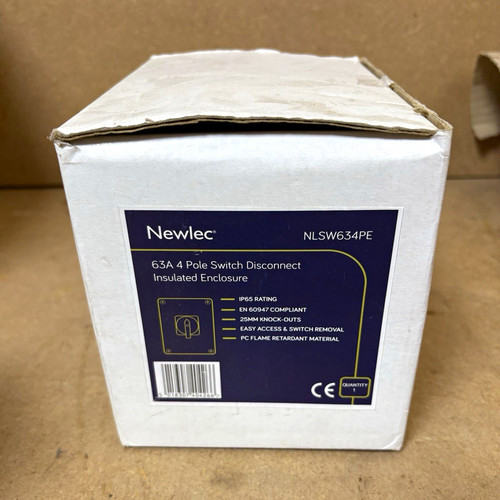 Newlec nlsw634pe 63a pole - nlsw634pe,