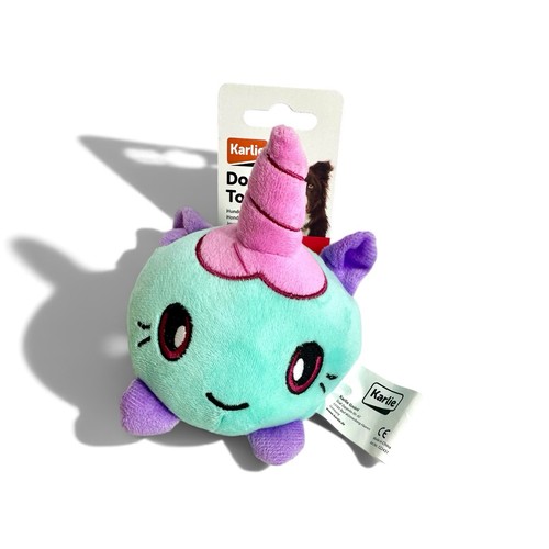 Karlie dog toy blue unicorn - karlie,