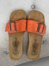 Fly Of London Orange Open Sandals Leather 5