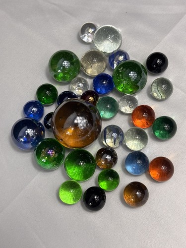 Vintage glass marbles - x,