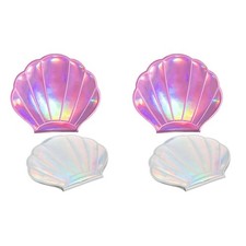 Set of Compact Mirror Seashell Pocket Make up Travel Clam