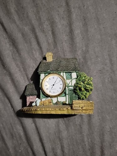 Vintage cottage mantle - cottage, clock