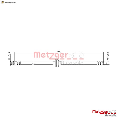 Brake hose 4111833 - for, renault