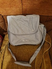Silver Cross Grey Baby Pram Changing Bag  Magnetic Flap Pockets Zips  (B4)