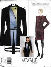 Vintage 1997 Vogue Designer Jacket & Skirt Suit Size 14-16-18 Sewing Pattern