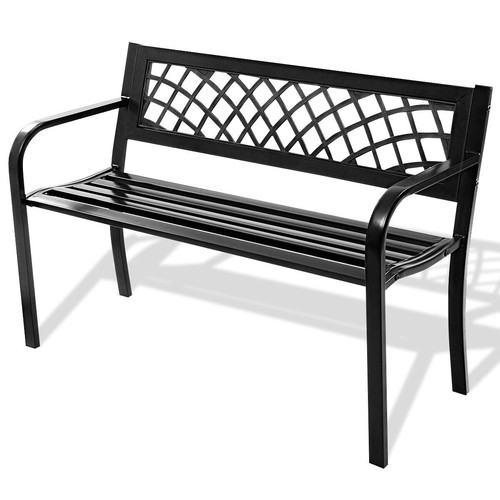 Steel garden bench - garden,