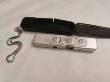Vintage Minox C Subminiature Spy  Camera 1:3.5 15mm Leather Case And Chain