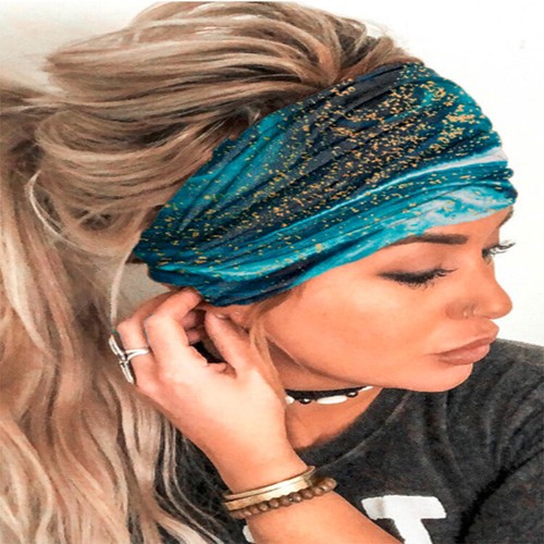 Turquoise space turban sports - turban,