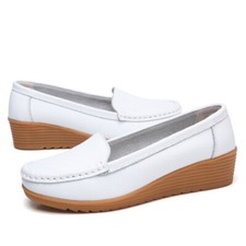 NEW LADIES WOMENS COMFORT LIGHTWEIGHT LOW WEDGE WORK OFFIC NURSE SHOES SIZE