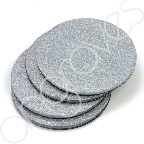 Glimmer silver round frosted - silver,