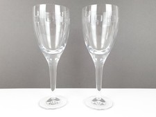 2 x Waterford Crystal Geo John Rocha Wine Glasses 9"