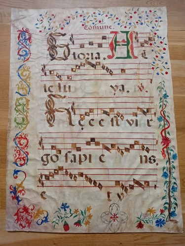 ANTIPHONARY ORIG VELLUM LEAF
