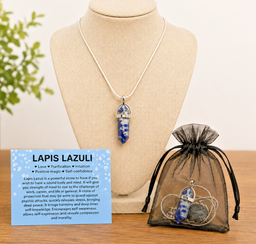 Lapis lazuli crystal point - lapis,