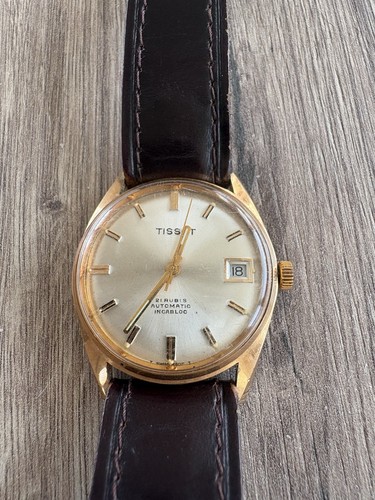 Vintage tissot gold tone watch - tissot,