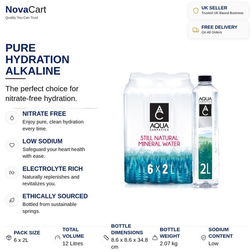 Nitrate free mineral water - -, 6