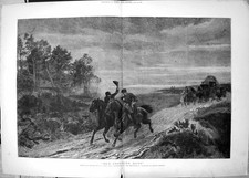 Antique Old Print Coaching Days A Gow Institute Painters Water Colours 1881