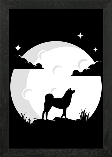 Akita moon - moon, dog