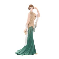 Emerald Green & Gold Small Charleston Broadway Belles Figurine WB63221