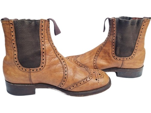 Vintage leather brogue - leather, chelsea