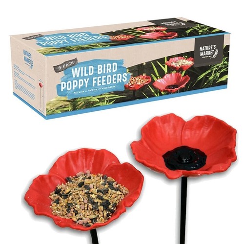 Set ornamental red poppy - set, 8
