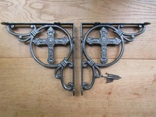 Rustic iron shelf brackets