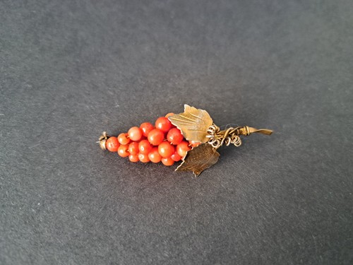 Antique grape brooch - antique,